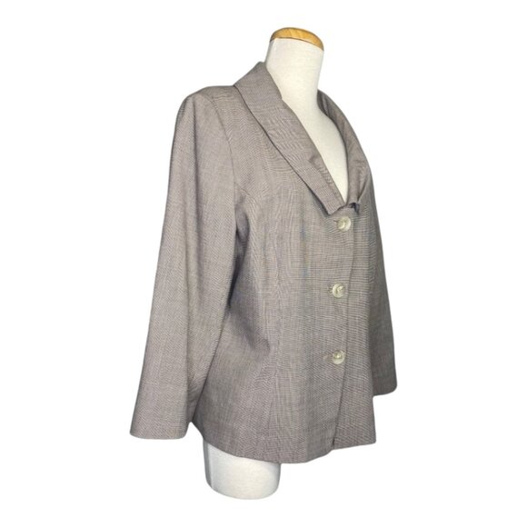 Lafayette 148 New York Womens Blazer Jacket Size 16 Virgin Wool Blend Beige - Picture 6 of 9